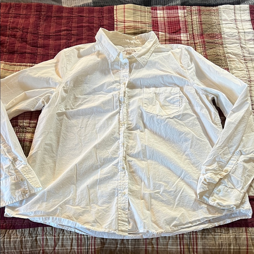 Merona White Casual Button Down Shirt